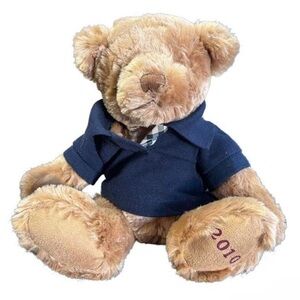 Burberry Tan Teddy Bear with Navy Shirt